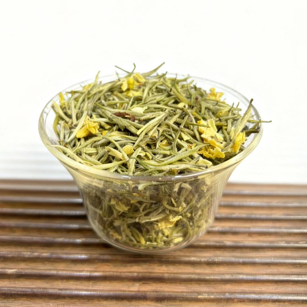 茉莉银针-亿茶严选-嫩芽茉莉花传统窨制热泡冷泡花茶散茶