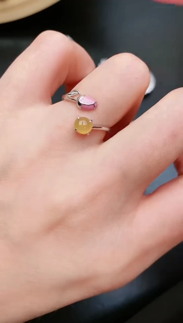 翡翠戒指银S925镶嵌....