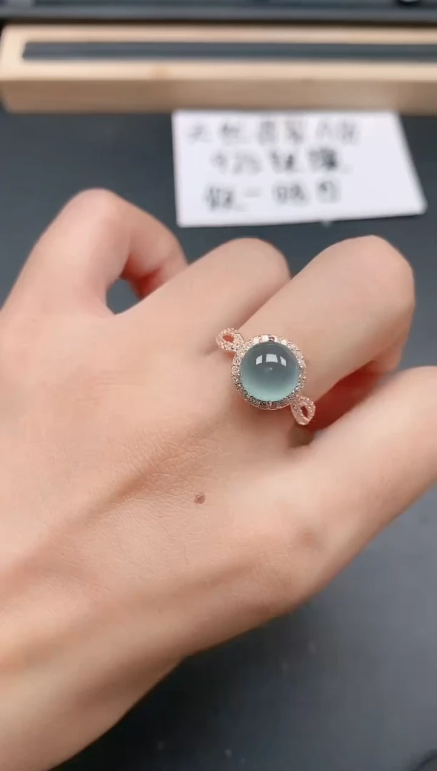 银S925镶嵌戒指翡翠11111