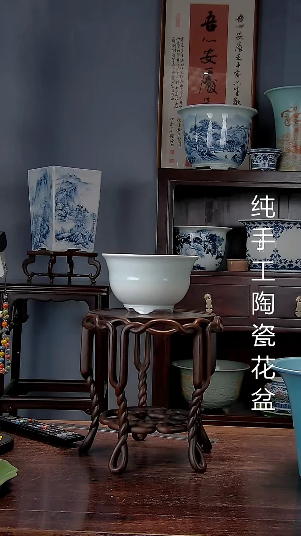 景德镇陶瓷手工花盆