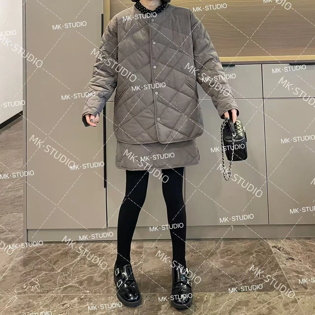 米可/MK-1562LJ【圆领排扣棉服套装】时尚休闲冬季新款棉服两件套