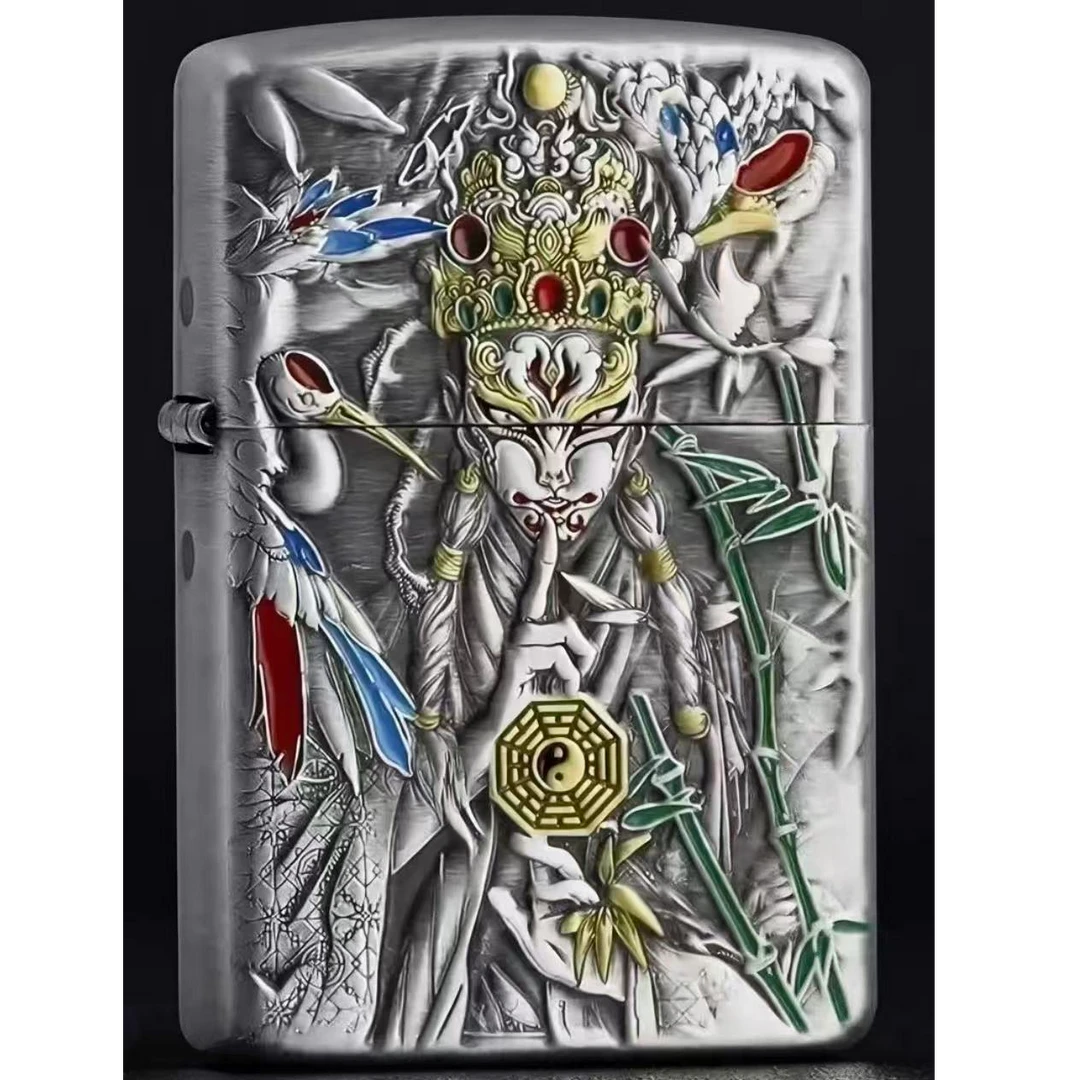 ZIPPO/之宝官方正品162白鹤童子盔甲防风煤油打火机XBL-DYJ1