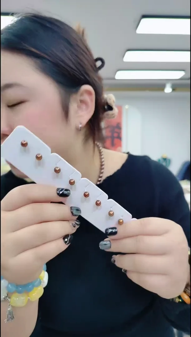 【闪购商品】淡水珍珠耳饰银S925镶嵌3017小耳钉