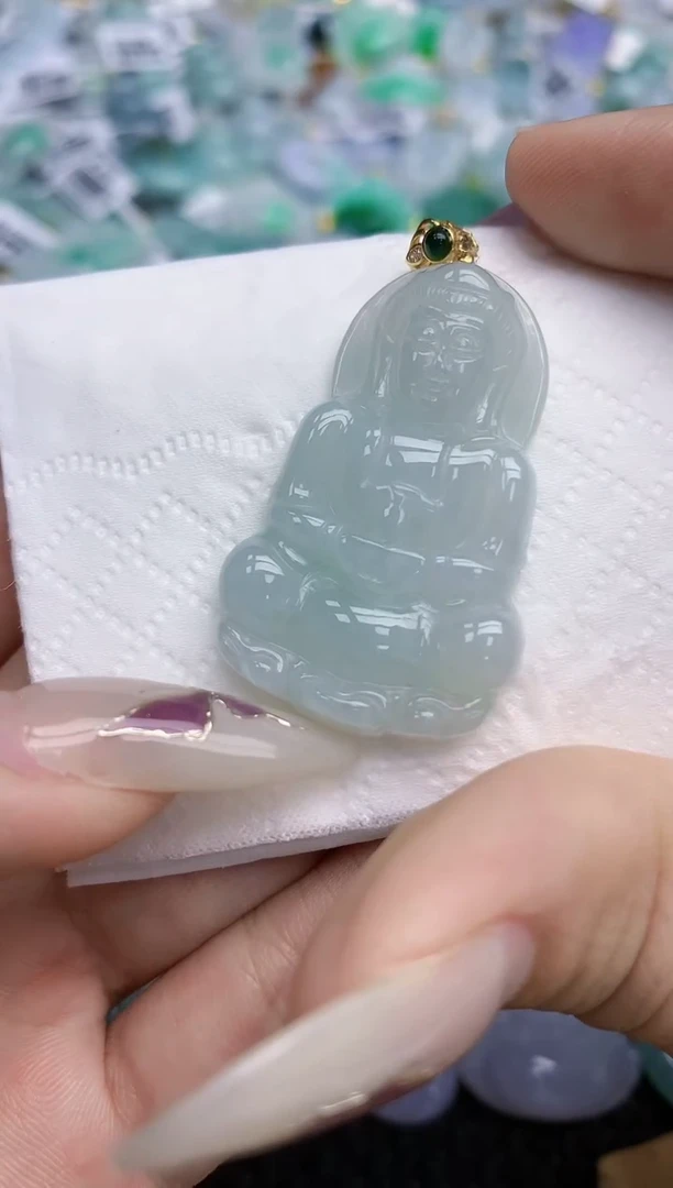 翡翠挂件未镶嵌   天然翡翠A货