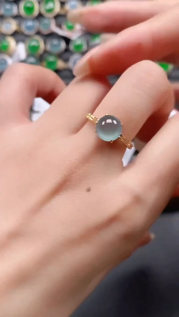 银S925镶嵌戒指翡翠111111