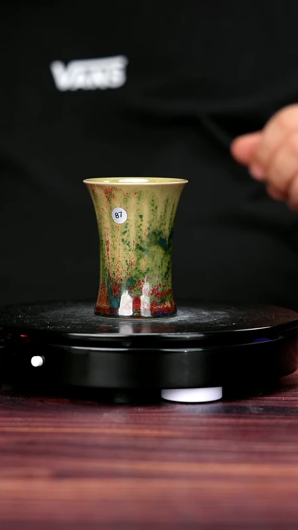 其他87#盼龙窑一级品原矿钧瓷束腰杯