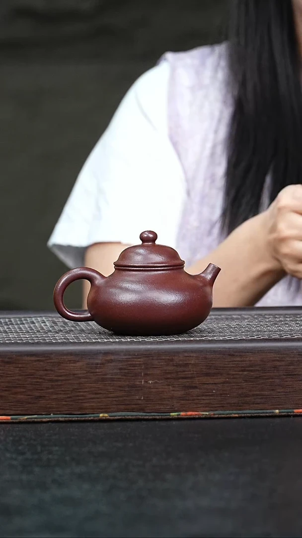 茶壶紫砂小鱼yhy石红容天