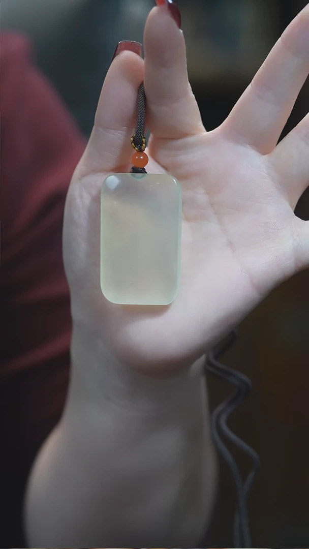 未镶嵌岫玉吊坠无事牌
