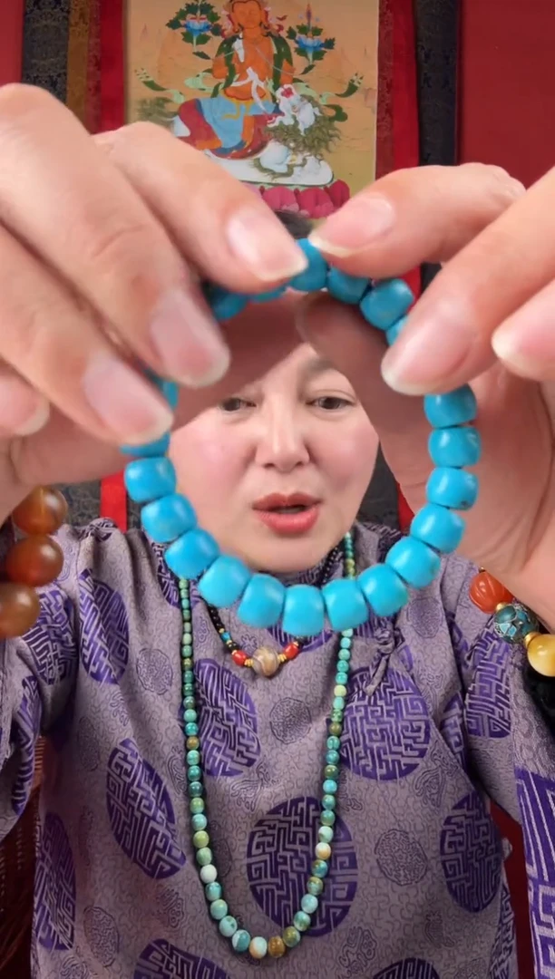 无非金属绿色手串