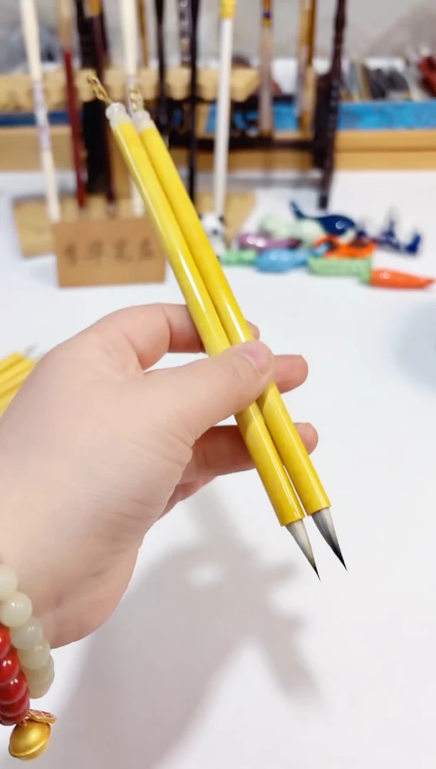 扶摇 新款七紫三羊小楷毛笔2支 作品款 出锋2.0 口径0.6