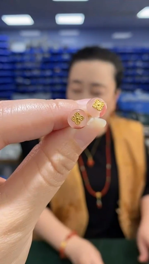 银S925镶嵌南红玛瑙耳饰K2636