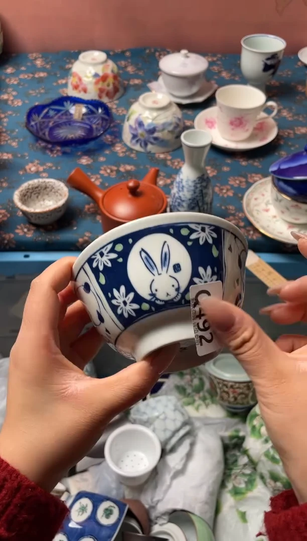 瓷片圆*脸瓷器瓷器Q492