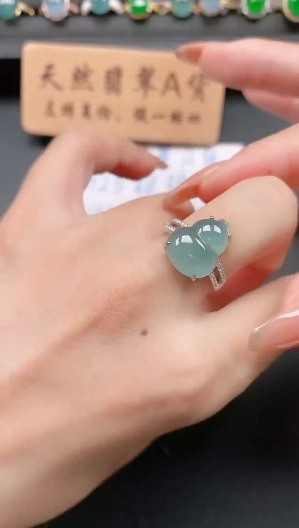 银S925镶嵌戒指翡翠111111