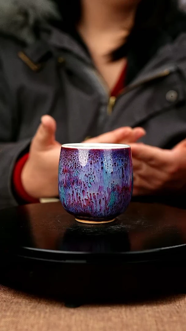 【闪购商品】78#白露伟一级品原矿钧瓷炉钧釉龙蛋杯