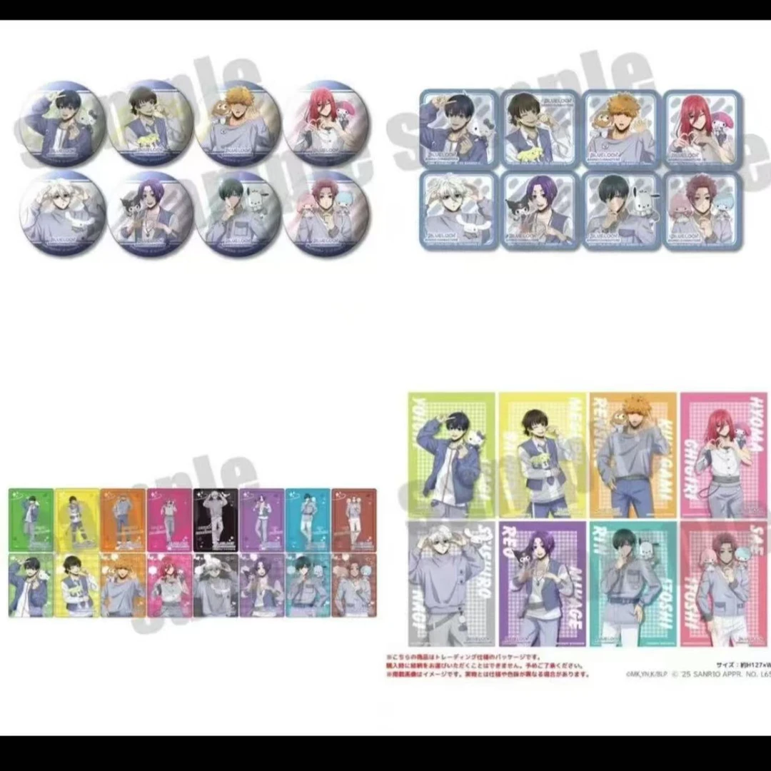 日谷 蓝锁三丽鸥二弹联动吧唧盲盒 相卡 蓝色监狱徽章