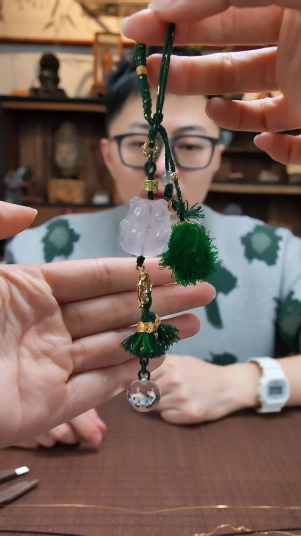 【闪购商品】水晶包挂未镶嵌水晶招财猫包挂QK多样性发一