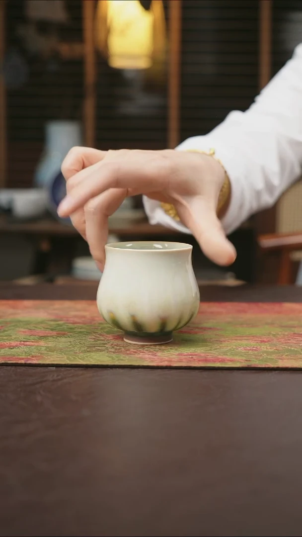 杯景德镇陶瓷杯碗柴烧多人