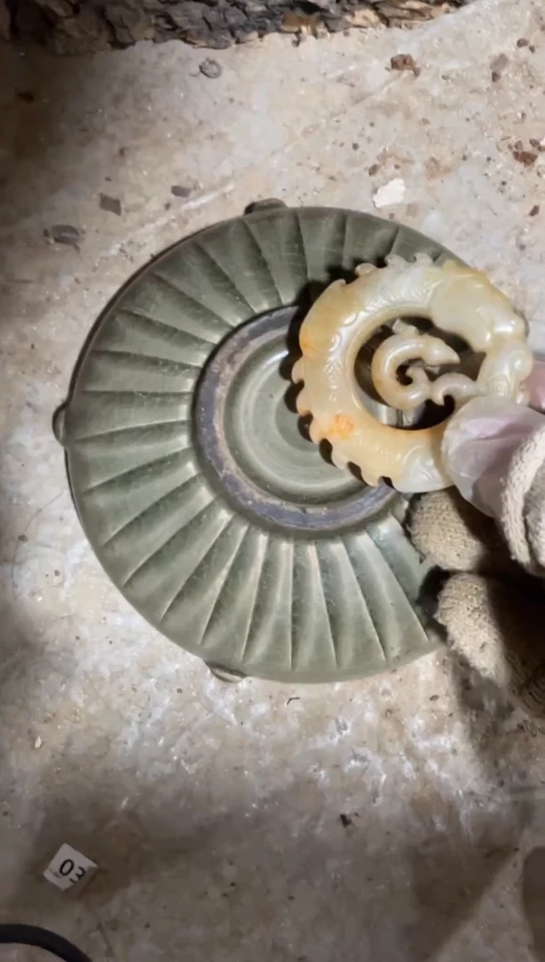 瓷片手工，手绘，陶瓷