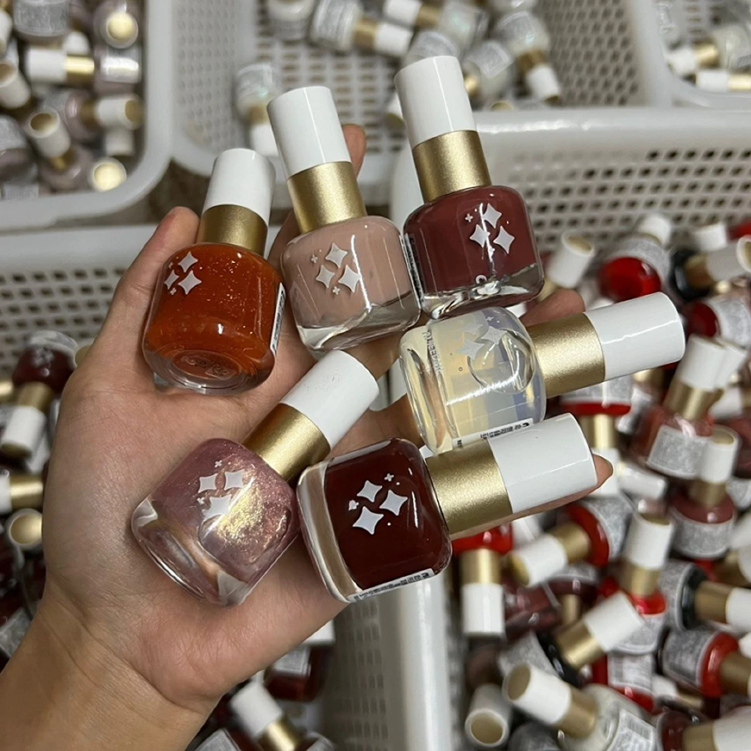 472A少女百搭油性指甲油7瓶混发