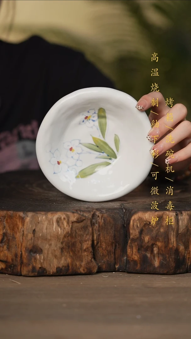 瓷片景德镇高温釉下彩可微波烤箱洗碗机