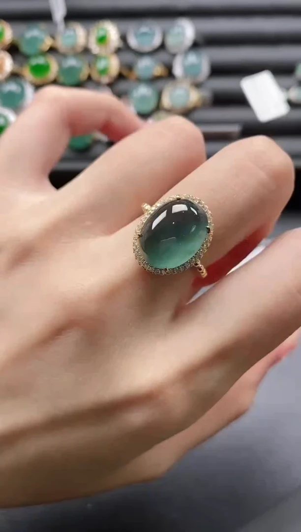 【闪购商品】翡翠戒指银S925镶嵌51151