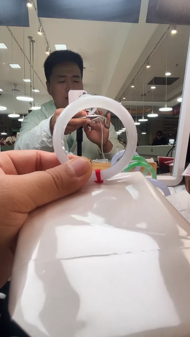 未镶嵌手镯翡翠第10号小圈口糯化起冰