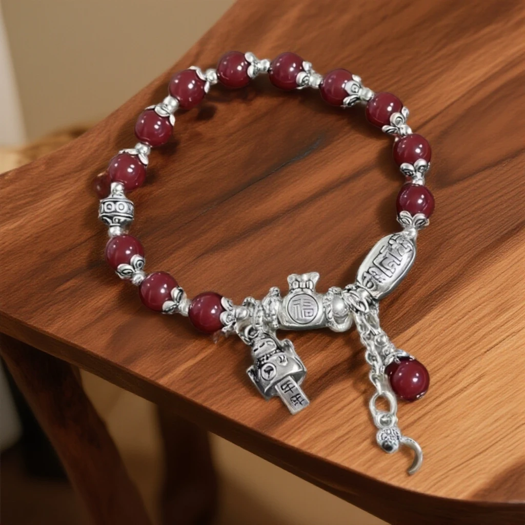 含辰砂工艺品朱砂【清仓专属】原创精品手串无礼盒—-1281