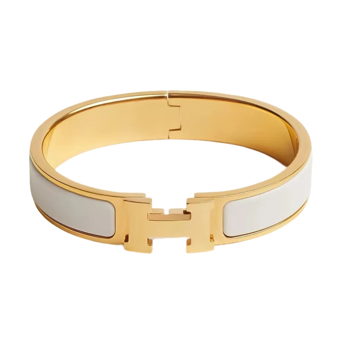 95新 Hermes/爱马仕 安洁利 爱马仕白色手镯