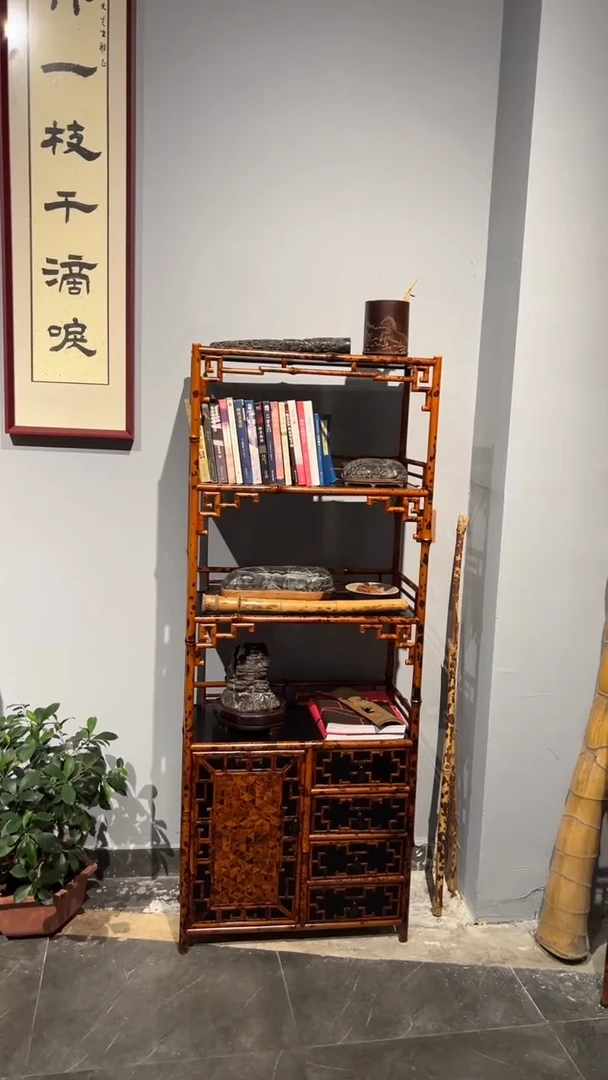 竹堡*湘妃竹书架精品