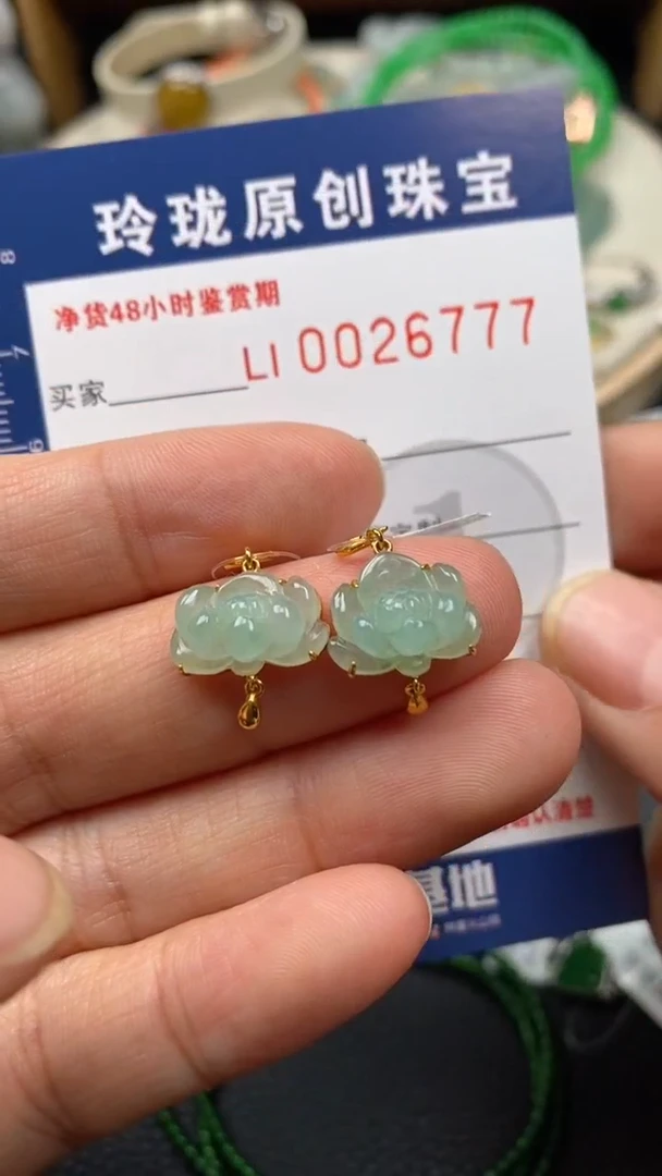 【闪购商品】翡翠颈饰18K金镶嵌多样性发其一26777