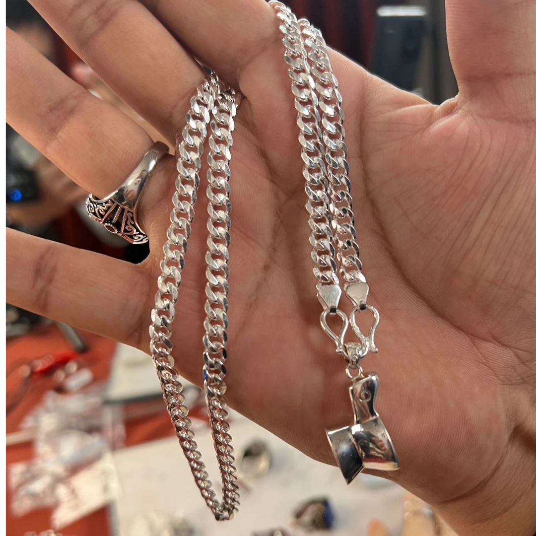 吊坠足银 爱敏纯银首饰项链