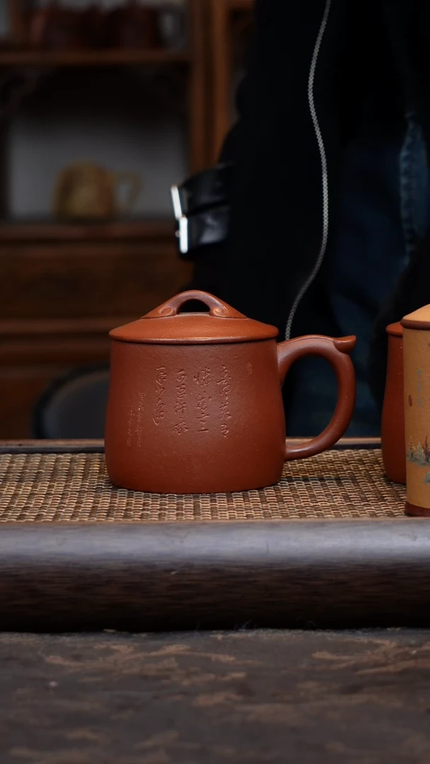 【闪购商品】紫砂茶杯红降坡紫砂杯