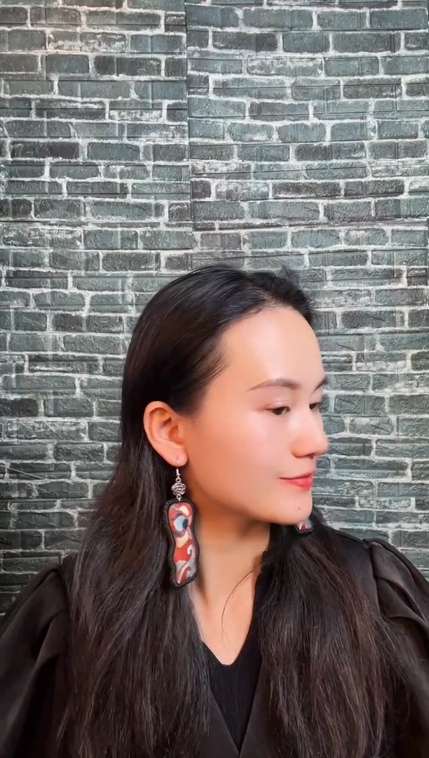 【闪购商品】刺绣秋秋手工刺绣耳坠