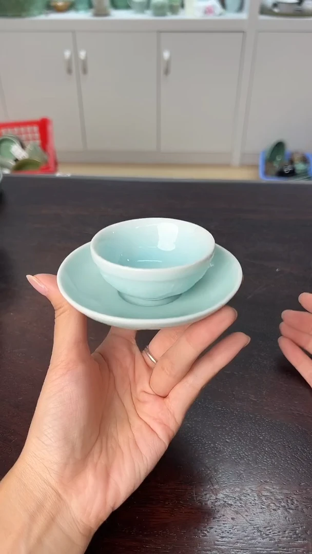 龙泉云间青瓷小米茶器