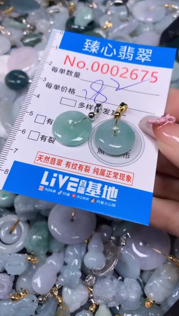 【闪购商品】翡翠颈饰未镶嵌含绳0002675