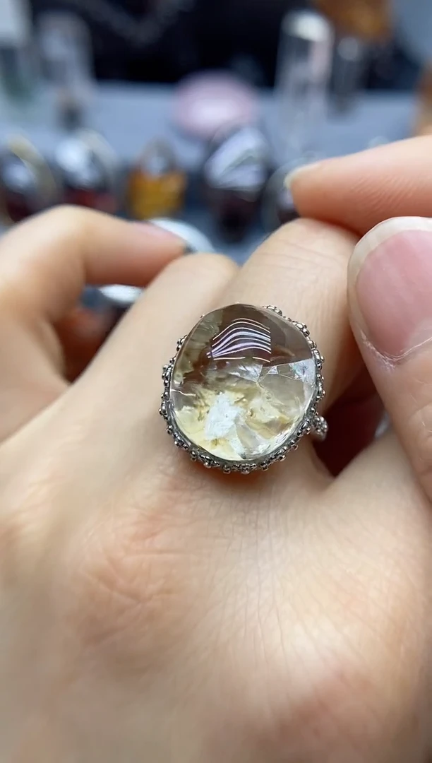 【闪购商品】水晶戒指银S925镶嵌水晶