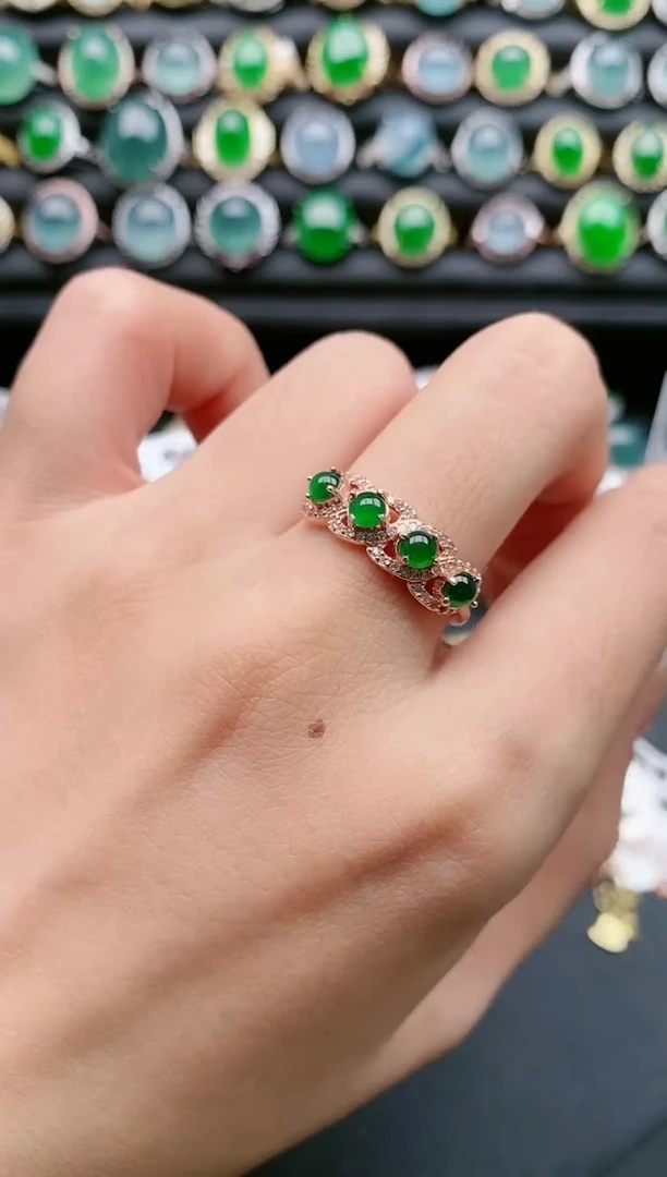 【闪购商品】翡翠戒指银S925镶嵌1111