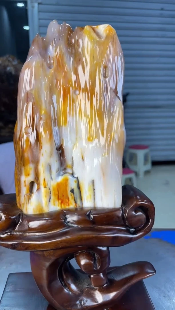 未镶嵌摆件硅化玉18