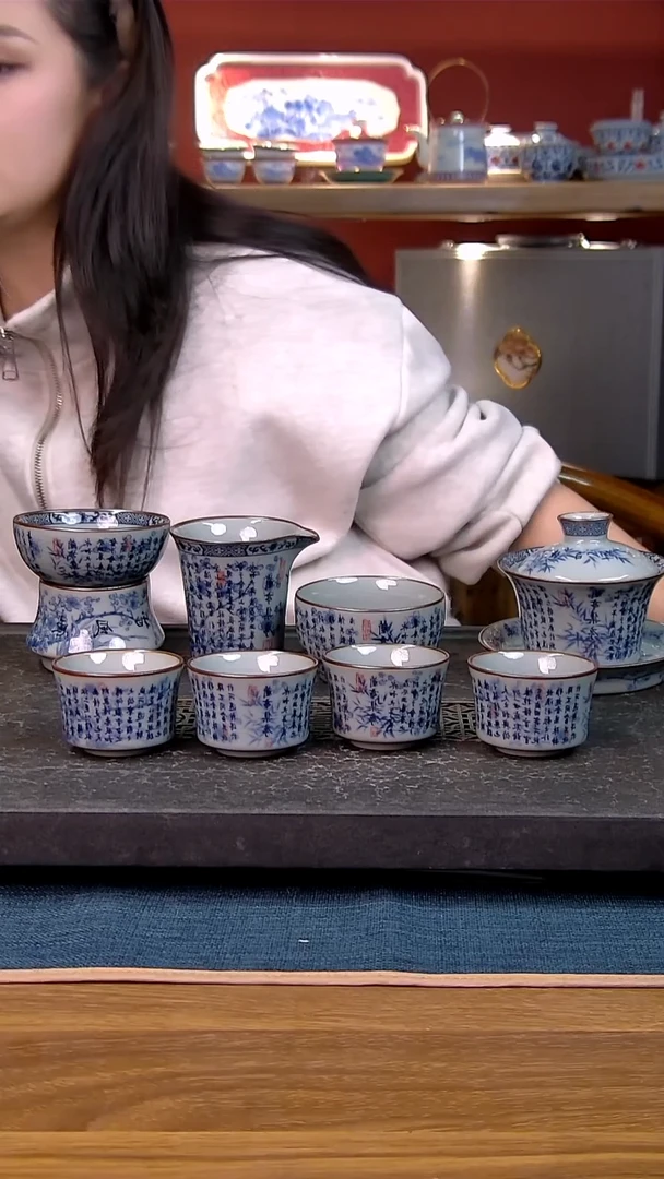 简装家用款8件套 老陶泥开片纹陶瓷茶具