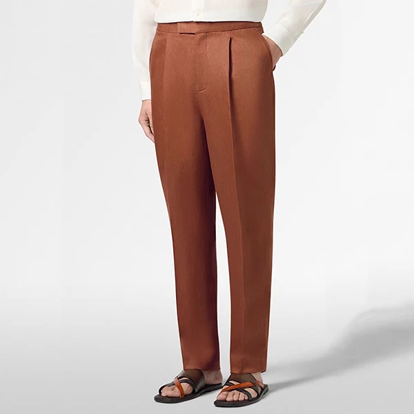 法国 BLT8400 同款【100%诺曼底亚麻】奢华定制亚麻休闲裤