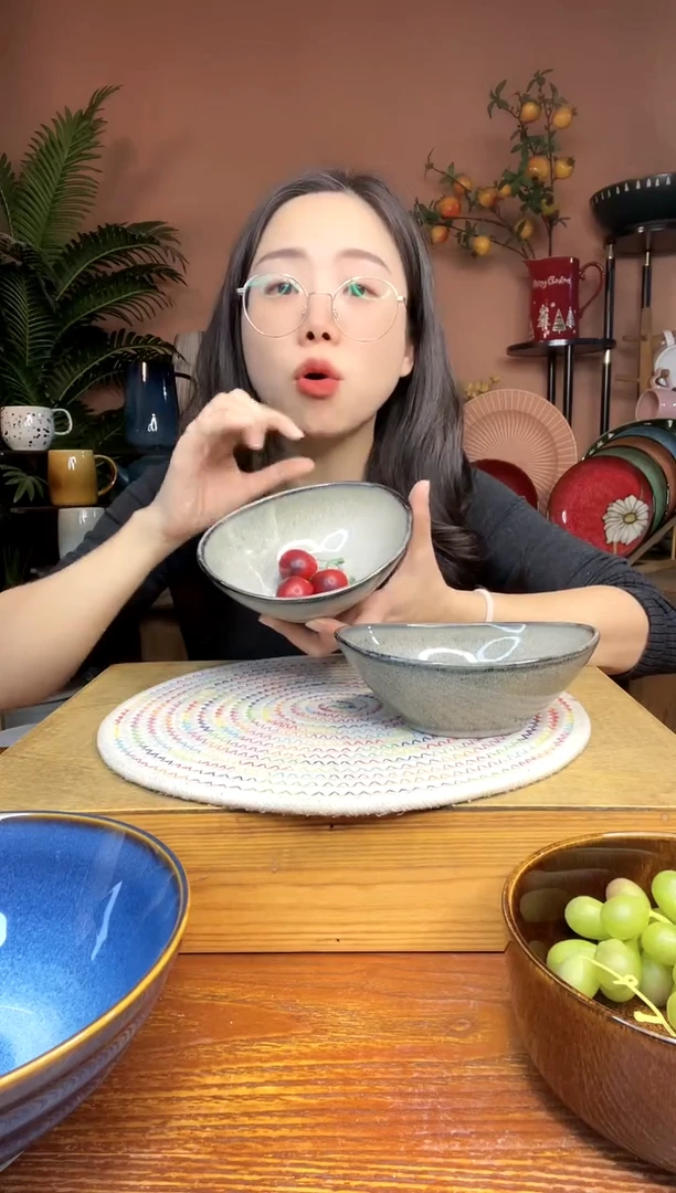 陶瓷6英寸元宝碗 2件 微瑕疵
