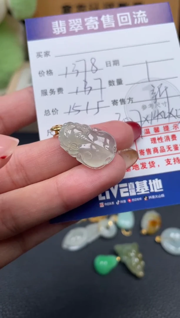 颈饰18K金镶嵌翡翠10152886