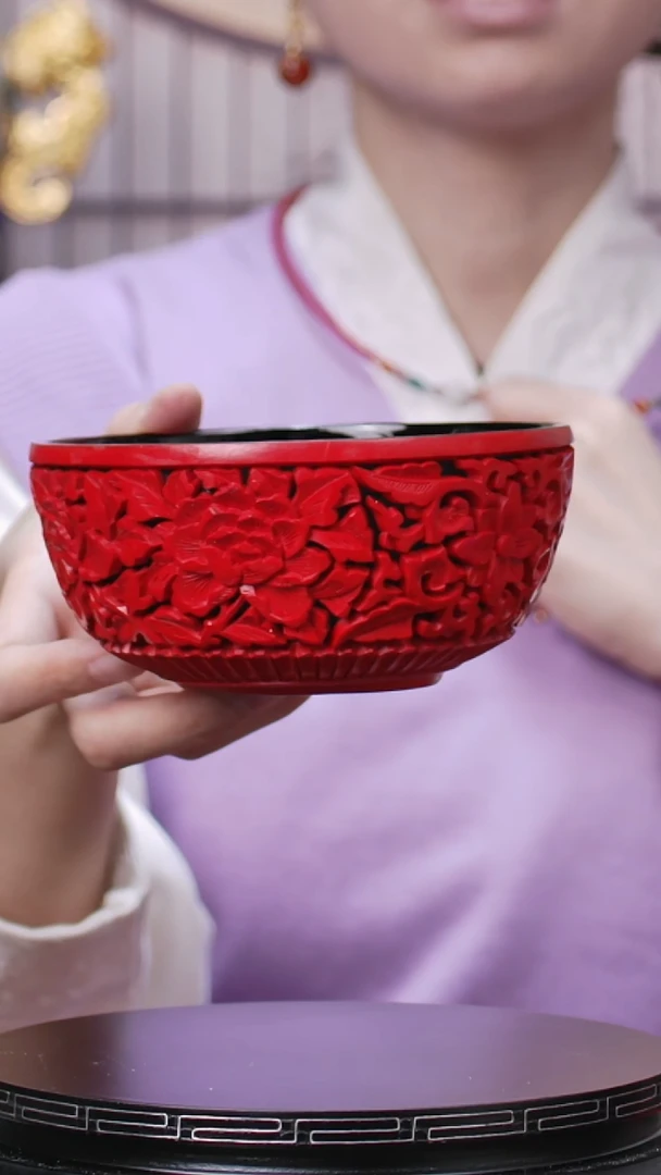 【闪购商品】非遗技艺 大漆花卉碗