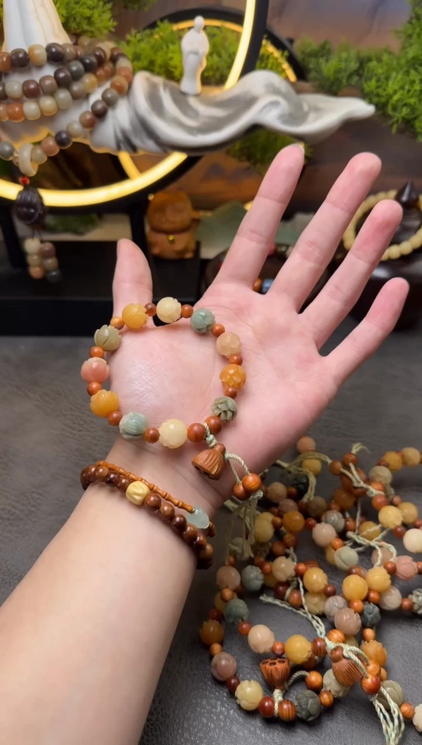 【闪购商品】菩提根/象牙果手串菩提莲花雕刻 手修