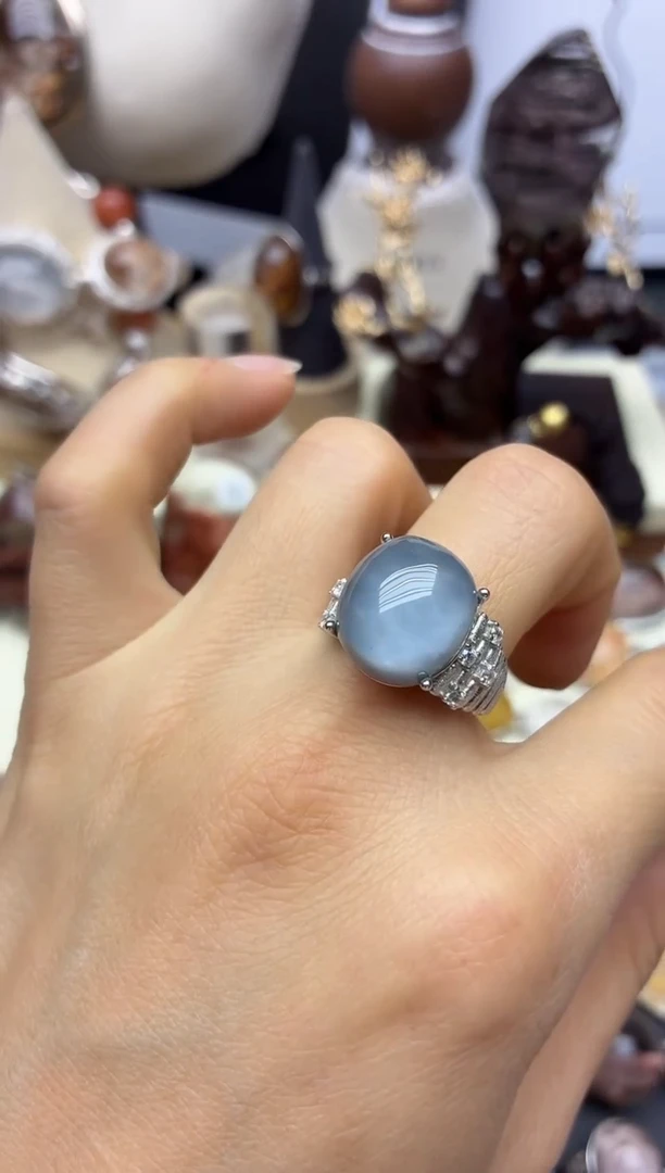 银S925镶嵌珠宝半成品水晶定制