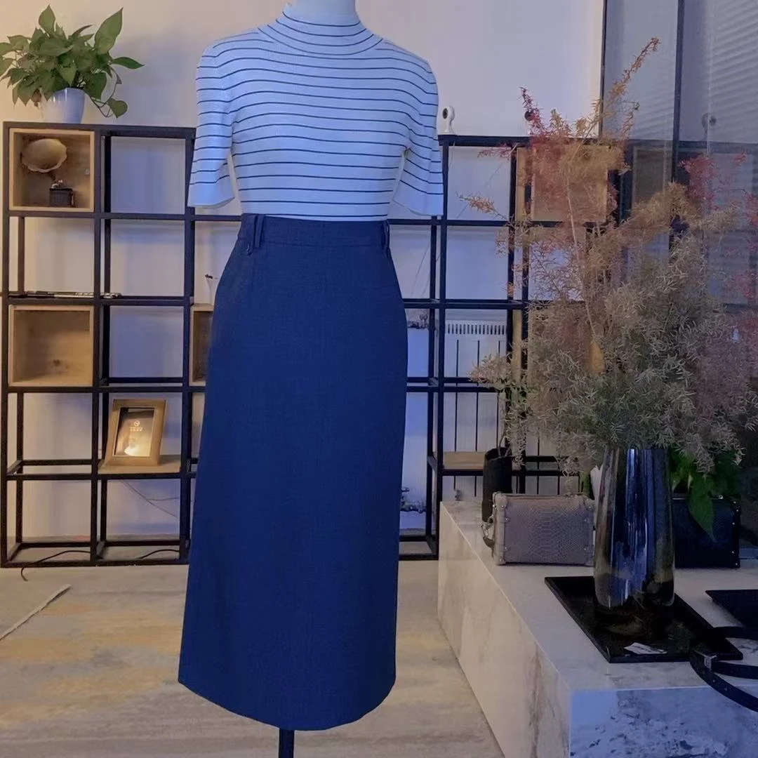 【Minority Focus】气质显瘦高腰灰色系半身裙24-0741-KQ