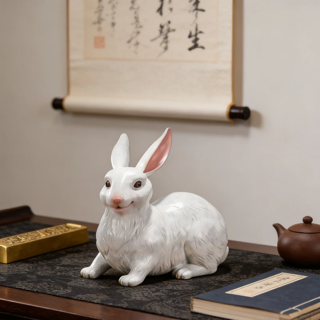 全铜兔子摆件定制兔年吉祥物办公室开业招财客厅装饰乔迁新居礼品
