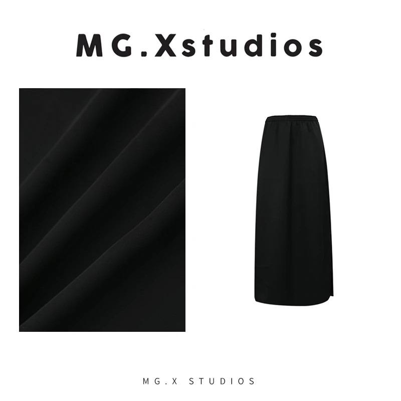 【郁金香】MGX薄款长裙半身裙显瘦简约时尚秋季M52A3629Q1ID