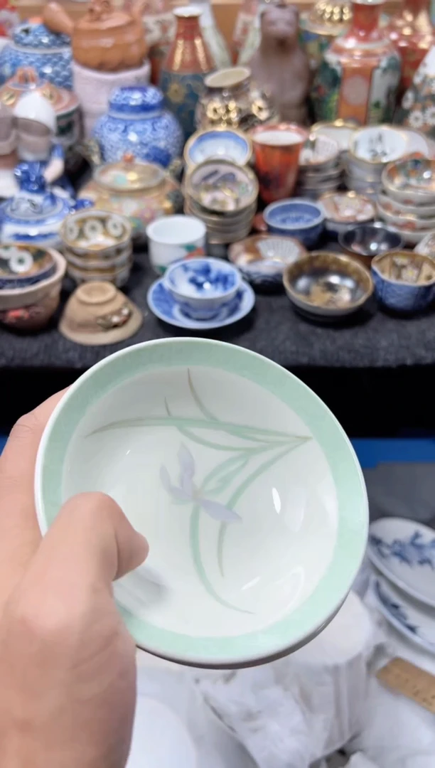 瓷片看****事夏目海外回流瓷器中古品2只