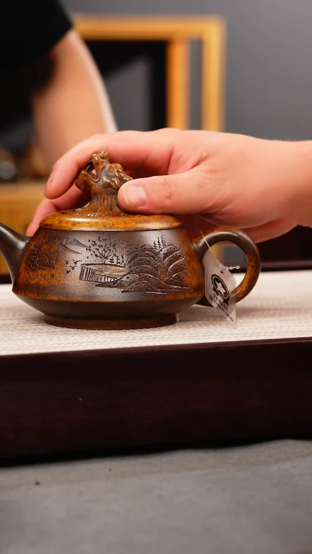 茶杯紫砂龙骨金砂 龙头老大 观山